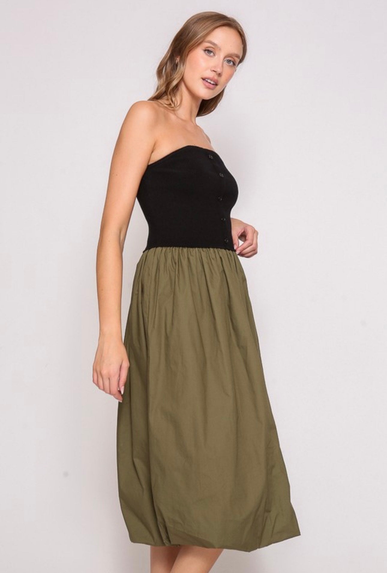 Tube bubble midi dress