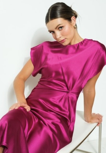 Satin midi dress