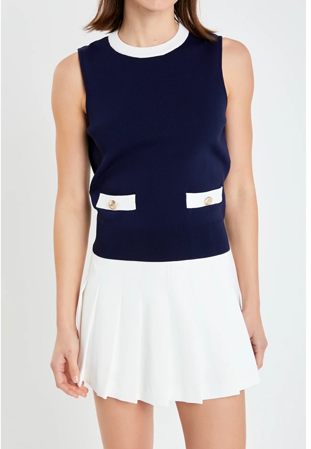 Color block sleeveless top