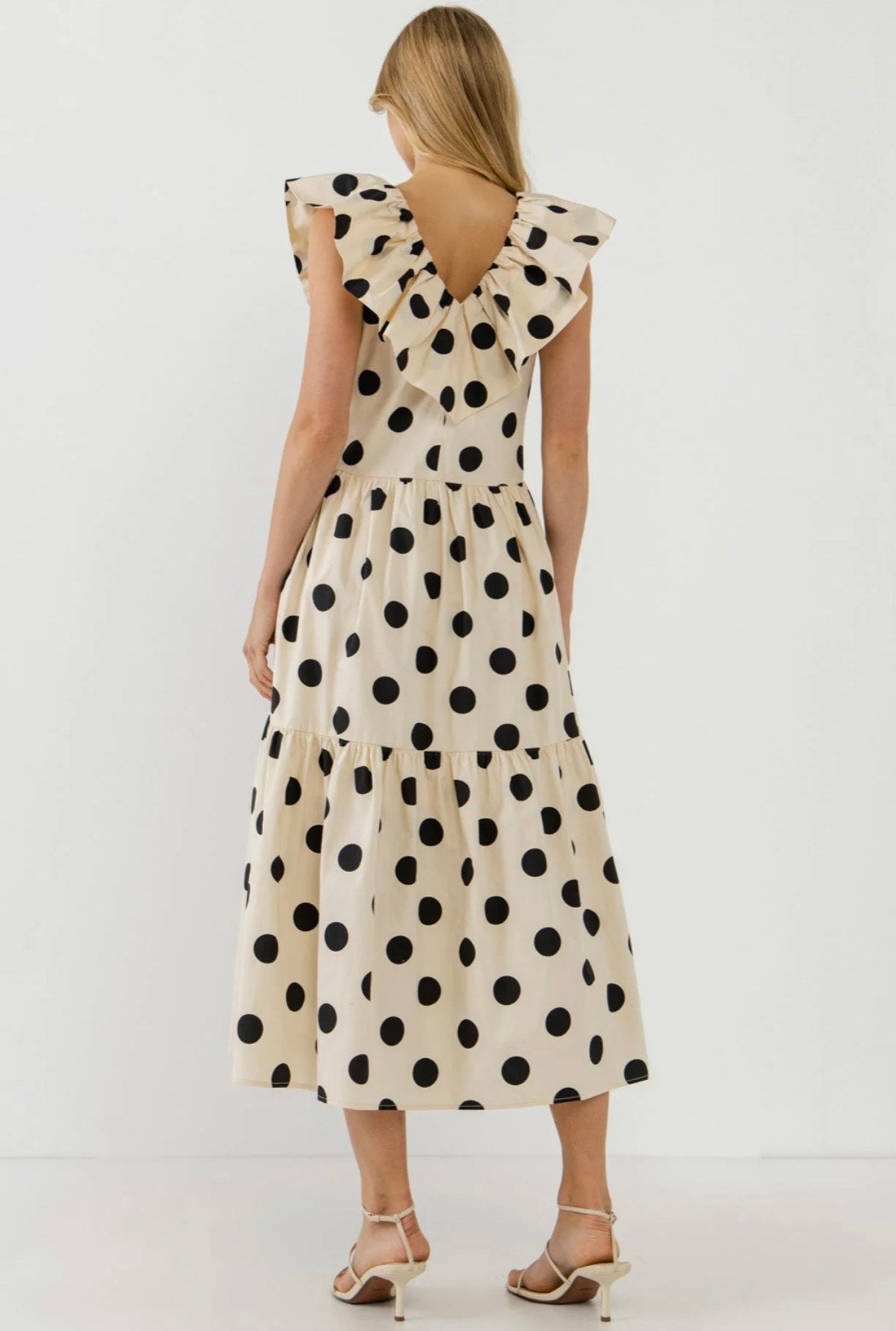 Polka dot midi dress