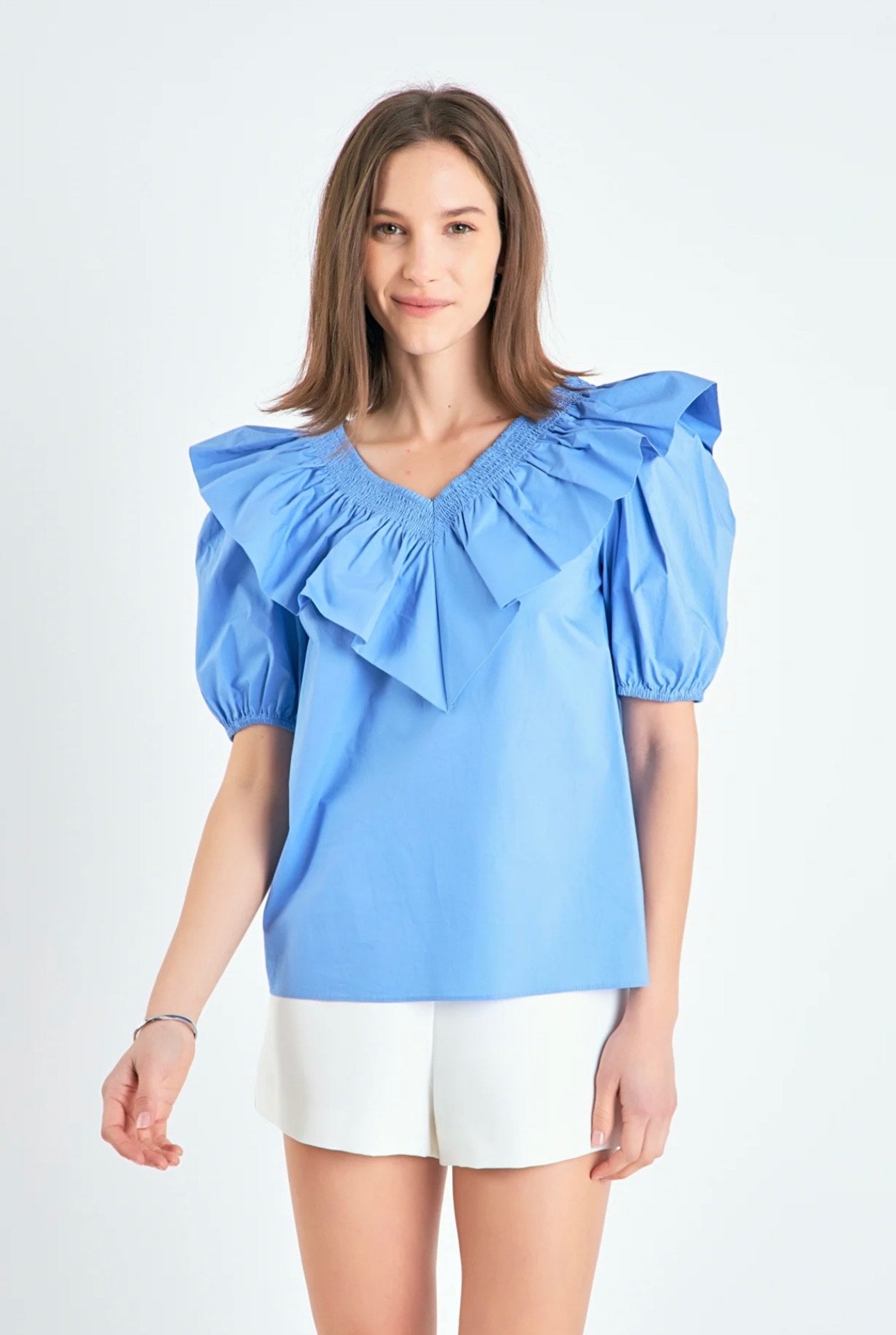 Ruffle sleeve top