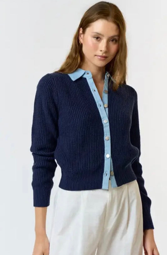 Navy sweater top